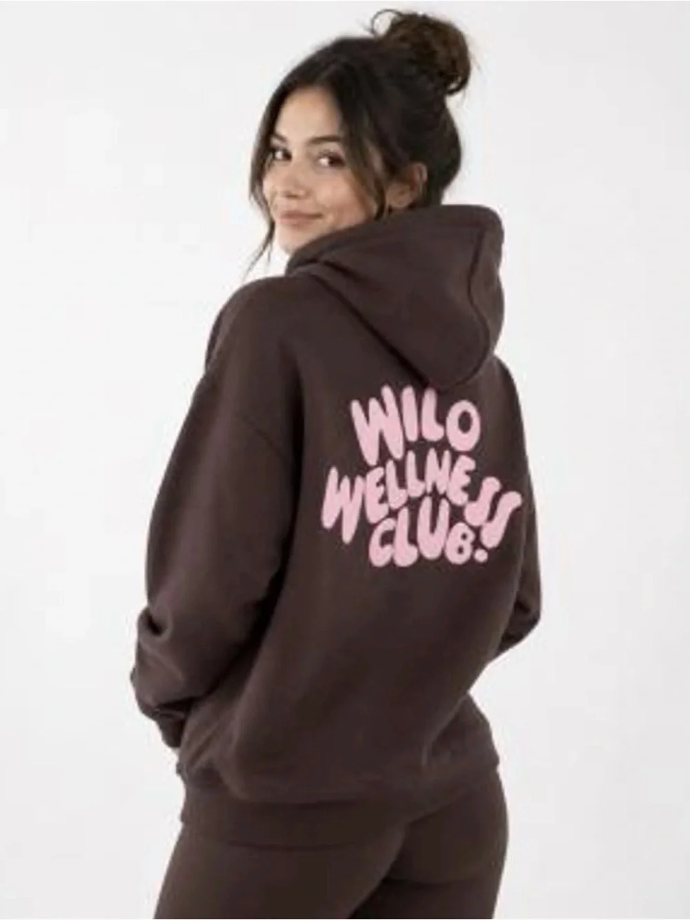 Wilo The Label Wellness Club Matching Set NWT Small Chocolate Brown Pink